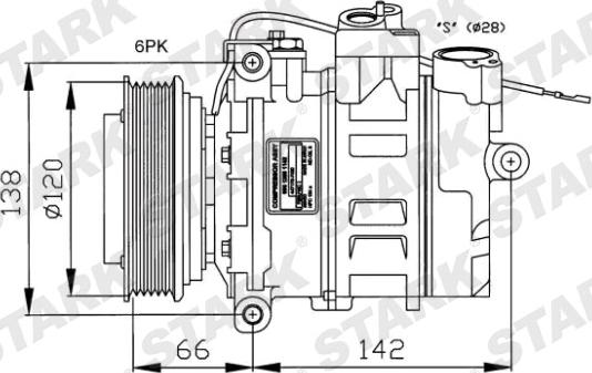 Stark SKKM-0340022 - Compresor, climatizare aaoparts.ro