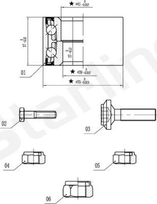 Starline LO 01355 - Set rulment roata aaoparts.ro