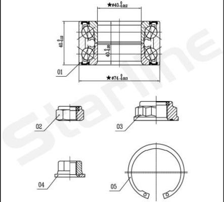 Starline LO 03455 - Set rulment roata aaoparts.ro