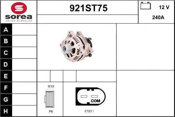 STARTCAR 921ST75 - Generator / Alternator aaoparts.ro