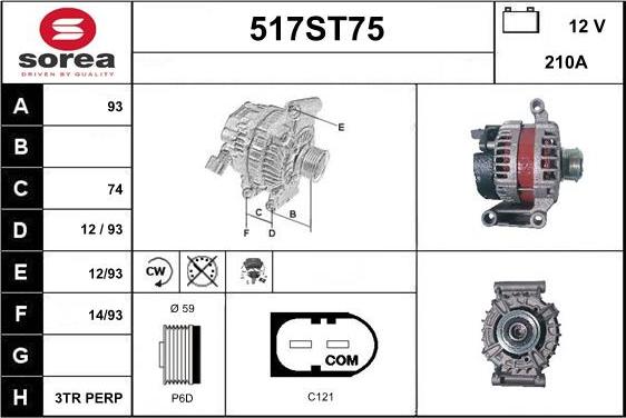 STARTCAR 517ST75 - Generator / Alternator aaoparts.ro