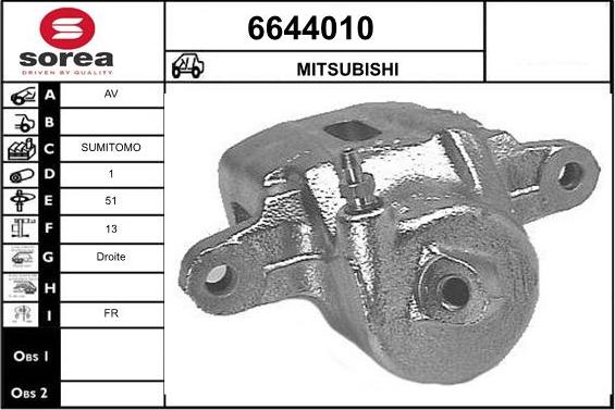 STARTCAR 6644010 - Etrier frana aaoparts.ro