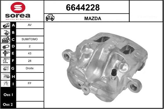 STARTCAR 6644228 - Etrier frana aaoparts.ro