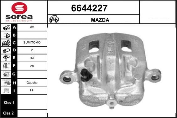 STARTCAR 6644227 - Etrier frana aaoparts.ro