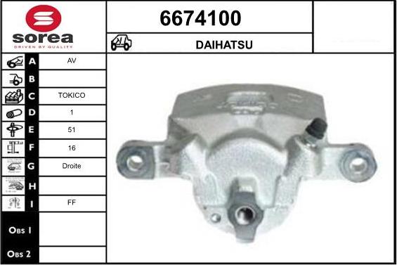 STARTCAR 6674100 - Etrier frana aaoparts.ro