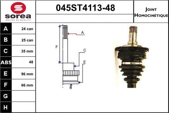 STARTCAR 045ST4113-48 - Set articulatie, planetara aaoparts.ro