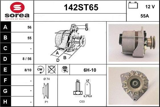 STARTCAR 142ST65 - Generator / Alternator aaoparts.ro