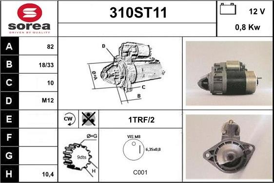 STARTCAR 310ST11 - Starter aaoparts.ro
