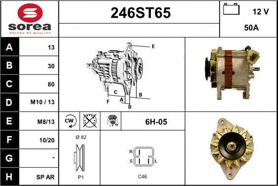 STARTCAR 246ST65 - Generator / Alternator aaoparts.ro
