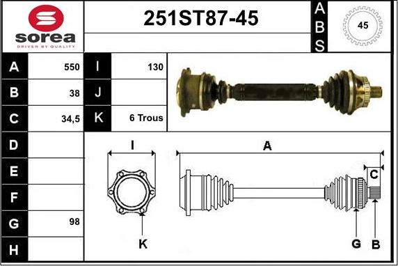 STARTCAR 251ST87-45 - Planetara aaoparts.ro