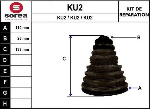 STARTCAR KU2 - Burduf cauciuc, articulatie planetara aaoparts.ro