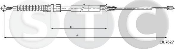STC T483766 - Cablu, frana de parcare aaoparts.ro