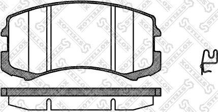 Stellox 976 001-SX - Set placute frana,frana disc aaoparts.ro