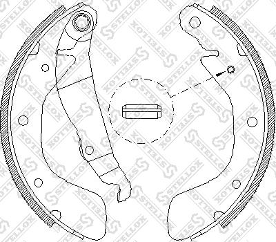 Stellox 409 100-SX - Set saboti frana aaoparts.ro