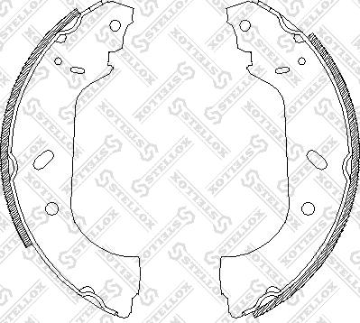 Stellox 428 100-SX - Set saboti frana aaoparts.ro