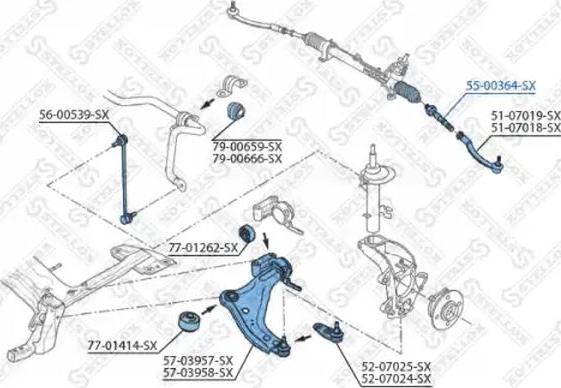 Stellox 55-00364-SX - Articulatie axiala, cap de bara aaoparts.ro