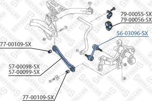 Stellox 56-03096-SX - Brat / bieleta suspensie, stabilizator aaoparts.ro