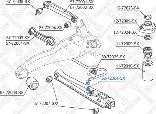 Stellox 56-72004-SX - Brat / bieleta suspensie, stabilizator aaoparts.ro
