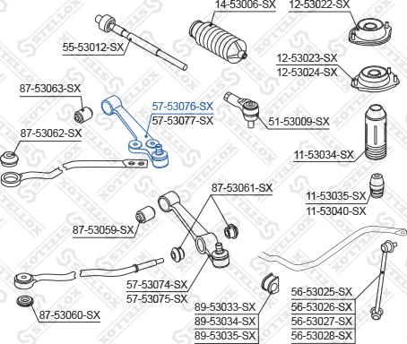 Stellox 57-53076-SX - Brat, suspensie roata aaoparts.ro