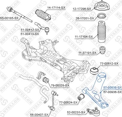 Stellox 57-00935-SX - Brat, suspensie roata aaoparts.ro