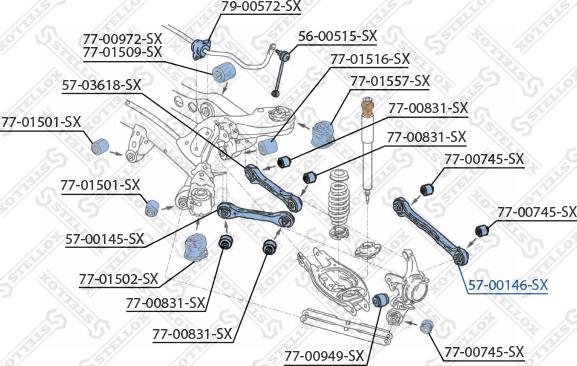 Stellox 57-00146-SX - Brat, suspensie roata aaoparts.ro