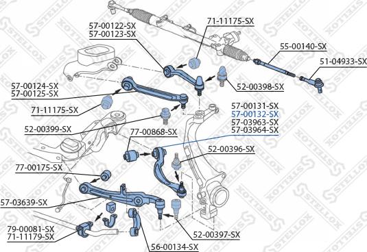 Stellox 57-00132-SX - Brat, suspensie roata aaoparts.ro