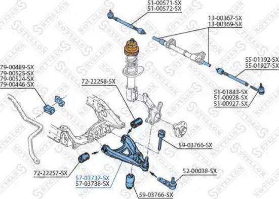 Stellox 57-03737-SX - Brat, suspensie roata aaoparts.ro