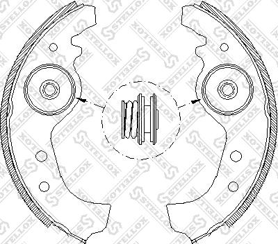 Stellox 026 101-SX - Set saboti frana aaoparts.ro