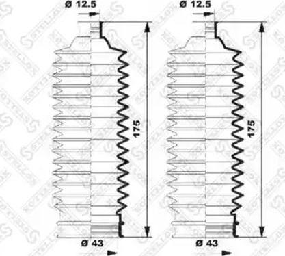 Stellox 14-17012-SX - Burduf cauciuc, directie aaoparts.ro