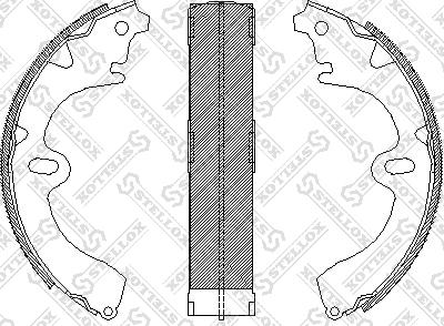 Stellox 108 100-SX - Set saboti frana aaoparts.ro