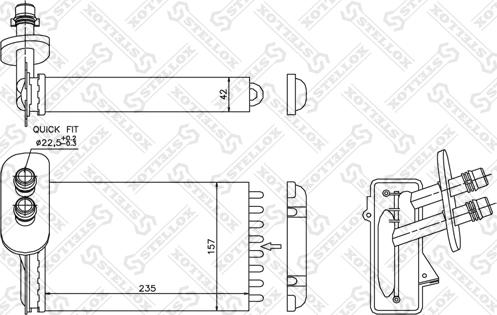 Stellox 10-35017-SX - Schimbator caldura, incalzire habitaclu aaoparts.ro