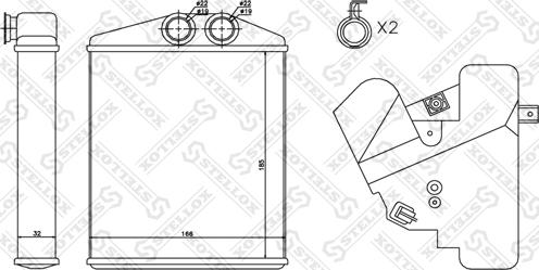 Stellox 10-35122-SX - Schimbator caldura, incalzire habitaclu aaoparts.ro
