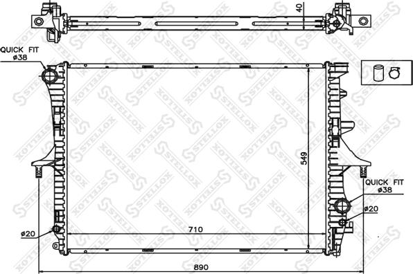 Stellox 10-25445-SX - Radiator, racire motor aaoparts.ro