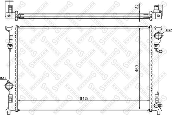 Stellox 10-25627-SX - Radiator, racire motor aaoparts.ro