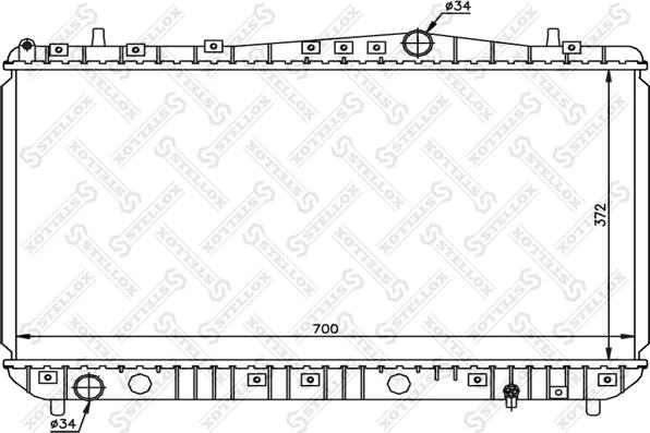 Stellox 10-25191-SX - Radiator, racire motor aaoparts.ro