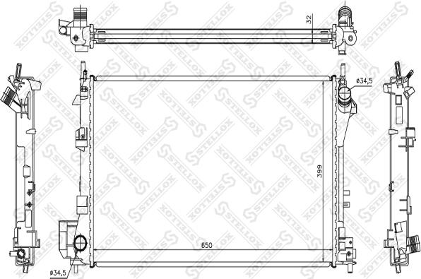 Stellox 10-26000-SX - Radiator, racire motor aaoparts.ro