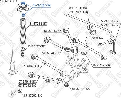 Stellox 12-37037-SX - Rulment sarcina amortizor aaoparts.ro
