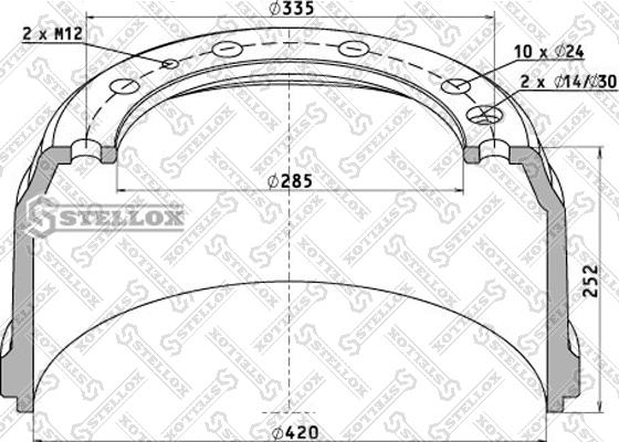 Stellox 85-00061-SX - Tambur frana aaoparts.ro