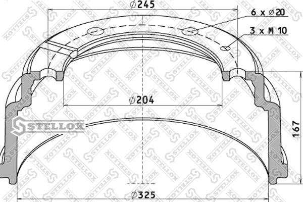 Stellox 85-00006-SX - Tambur frana aaoparts.ro