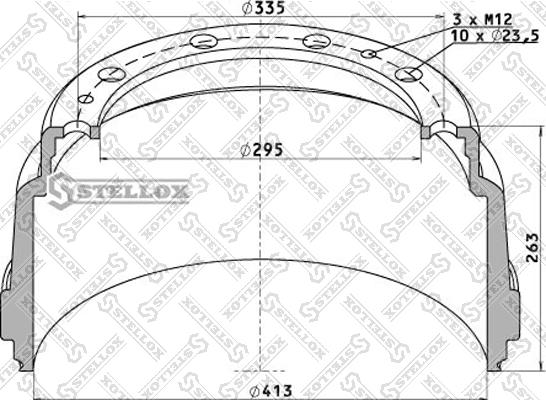 Stellox 85-00017-SX - Tambur frana aaoparts.ro