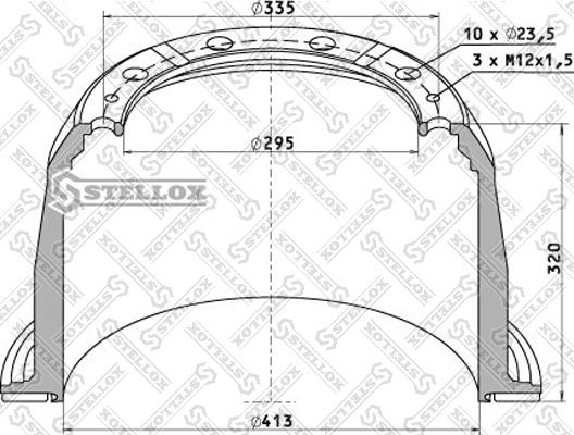 Stellox 85-00035-SX - Tambur frana aaoparts.ro