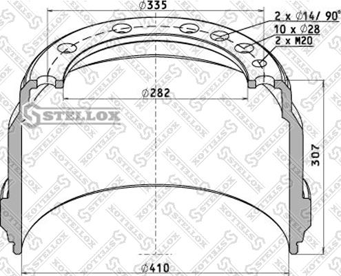Stellox 85-00033-SX - Tambur frana aaoparts.ro