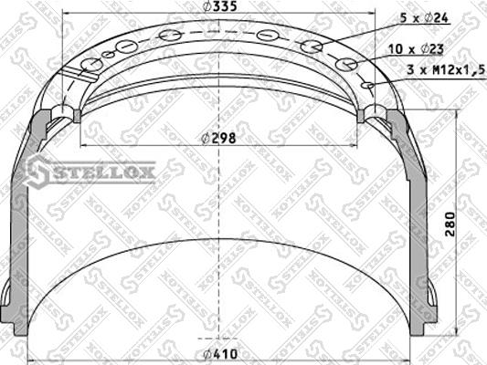 Stellox 85-00021-SX - Tambur frana aaoparts.ro