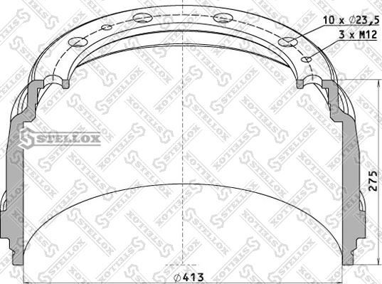 Stellox 85-00028-SX - Tambur frana aaoparts.ro