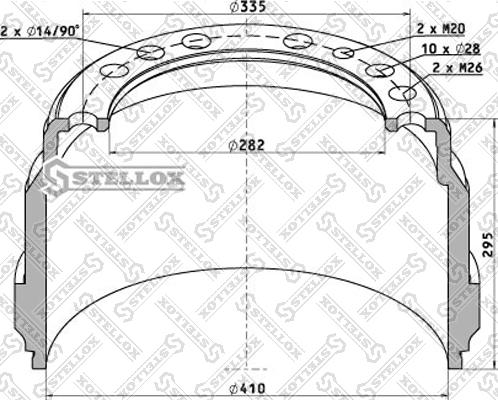Stellox 85-00079-SX - Tambur frana aaoparts.ro