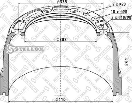 Stellox 85-00075-SX - Tambur frana aaoparts.ro