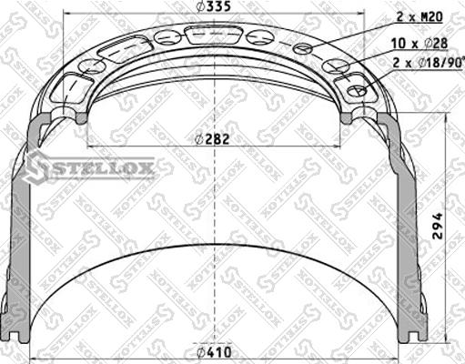 Stellox 85-00078-SX - Tambur frana aaoparts.ro