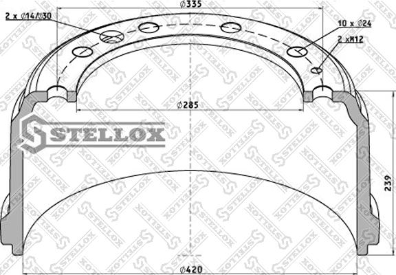 Stellox 85-00189-SX - Tambur frana aaoparts.ro