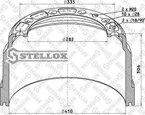 Stellox 85-00176-SX - Tambur frana aaoparts.ro