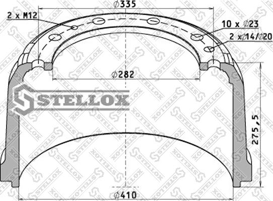 Stellox 85-00177-SX - Tambur frana aaoparts.ro
